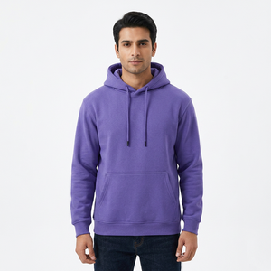 Sweat à capuche pour homme avec logo brodé 3D personnalisé OEM, 100% coton, respirant, séchage rapide, style vintage streetwear - Product Image 1