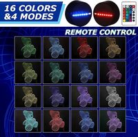 Socle Lumineux LED 3D 7/16 Couleurs, Support d'Affichage pour Lampe Acrylique avec Télécommande/Tactile, Support de Lampe Anime, Base Lumineuse pour Plaque Acrylique