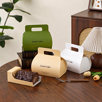 Boîte d'emballage portable pour gâteau roulé, contenant pour gâteau roulé, mousse, pâtisserie coupée, dessert cuit à emporter, boîte en papier vide