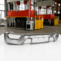 Bumper Depan Chrome Ford F-150 2021-2023 dengan Lubang Lampu Kabut, Tanpa Lubang Sensor, untuk Truk Pikap