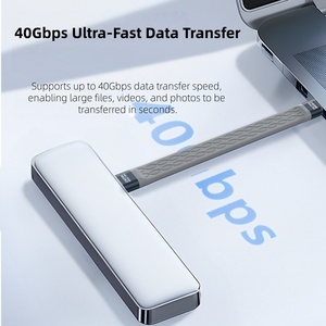 Câble de données USB4.0 Type-C mâle-mâle, charge rapide 240W, transmission rapide 8K 40 Gbps, <span class=keywords><strong>cordon</strong></span> court, prend en charge le transfert de données et la charge - Product Image 4