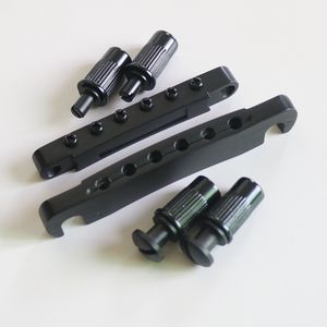 Donlis TOM002 Puente de <span class=keywords><strong>guitarra</strong></span> LP negro Tune-O-Matic Juego de piezas de cola para guitarras LP/SG/TL - Product Image 2