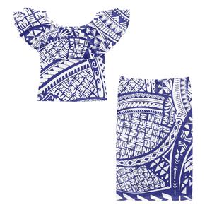 Conjunto Puletasi en Oferta, Estilo <span class=keywords><strong>Tribal</strong></span> Polinesio Samoano con Tatuajes, Vestido de Mujer para las Islas del Pacífico, Vestido de Playa para Vacaciones, Falda Femenina - Product Image 4