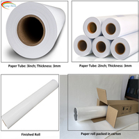 Papier de sublimation à prix bas imprimé sur mesure 100 g/m² 90 g/m² 64 pouces Papier de transfert thermique à jet d'encre pour l'impression sur tissus