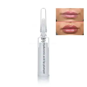 Hyaluronic acid syringe shape container intense white Injection lip plumper private label