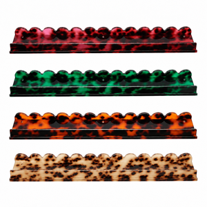 Elegante Soporte de Acrílico para Mahjong Americano con Empujador Magnético, 20 o 17.5 Pulgadas, Patrón de Imitación de Concha de Tortuga - Product Image 1