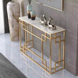Mesa <span class=keywords><strong>Consola</strong></span> de Mármol de Lujo Ligero Estilo Nórdico y Chino Moderno Gabinete Largo para Recibidor de Hoteles y Vestíbulos Elegante Mesa de Vista Final - Product Image 1