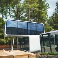 Cabines de bureau mobiles préfabriquées modernes de 20 pieds et 40 pieds, panneaux sandwich en acier, mini-maisons, chambre, salle de bain, cuisine pour villa, école