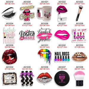 Mode lèvres et maquillage résine planaire imprimé secoue Flatback 50 pcs/lot pour bricolage arc artisanat fournitures décorations de téléphone - Product Image 4