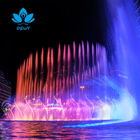 Fontaine musicale extérieure à jet super puissant avec LED RGB DMX512, spectacle aquatique coloré en acier inoxydable pour parcs, jardins et projets emblématiques