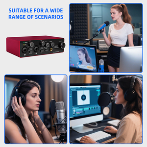 Rx2 chuyên nghiệp asio âm thanh Card âm thanh <span class=keywords><strong>2</strong></span> kênh USB giao diện âm thanh với mic Preamplifier cho ghi âm trực tiếp - Product Image 5