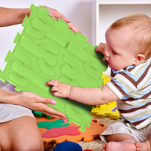 Tappetini Sensoriali per Bambini Autistici, Tappetini da Gioco Massaggianti, Puzzle Sensoriali in Silicone Testurizzato per Bambini e Neonati - Product Image 4