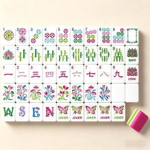 Jeu <span class=keywords><strong>de</strong></span> tuiles <span class=keywords><strong>de</strong></span> Mahjong américain en acrylique rose, motif floral <span class=keywords><strong>de</strong></span> <span class=keywords><strong>jardin</strong></span>, <span class=keywords><strong>de</strong></span> luxe, portable, en stock directement <span class=keywords><strong>de</strong></span> l'usine, idéal comme cadeau - Product Image 1