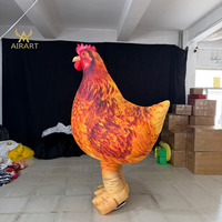 Costume de poulet gonflable personnalisé pour activités interactives, événement promotionnel en magasin, tenue de volaille gonflable