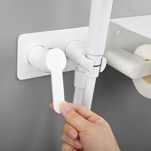 Bidé de Pared con Rociador de Mano <span class=keywords><strong>para</strong></span> Mujer, Elegante, de Latón Blanco, con Dispensador de Toallas de Papel - Product Image 3