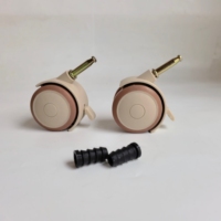 Roulettes robustes de 2 pouces pour meubles, chaises de bureau, lits d'enfants, tige universelle de 7 mm de diamètre, 38 mm de longueur, fonctionnent sur