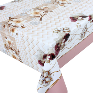 Nappe en PVC à imprimé floral, linge de table imperméable, résistant à l'huile, lavable, housse de table en vinyle pour salle à manger, décoration de la maison - Product Image 1