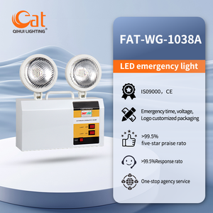 Luz <span class=keywords><strong>DE</strong></span> <span class=keywords><strong>EMERGENCIA</strong></span> LED <span class=keywords><strong>de</strong></span> doble cabezal 2x3W | Iluminación <span class=keywords><strong>de</strong></span> respaldo recargable con 3 horas <span class=keywords><strong>de</strong></span> funcionamiento | Lámpara montada en la pared <span class=keywords><strong>de</strong></span> 85-265V - Product Image 3