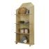 Portable and Foldable 4- Shelf Wall Metal <strong>Rack</strong> for Supermarket and Retail Shop Full Back and Sides Wood Display Store Shelf - Product Image 4