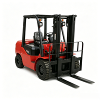 Chariot élévateur électrique contrepoids robuste de 2 tonnes, mât triple étage, hauteur de levage max. 4 m, batterie lithium-ion, propulsion arrière, pneus pleins