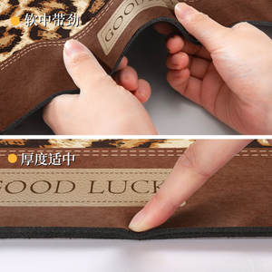 Alfombra de baño con estampado de leopardo, rectangular, absorbente, antideslizante, para el hogar, alfombra de baño con etiqueta de buena suerte - Product Image 3