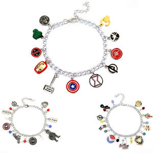 Nuevas Llegadas, Figura <span class=keywords><strong>de</strong></span> Acción <span class=keywords><strong>de</strong></span> Marvel, Pulseras <span class=keywords><strong>de</strong></span> los Vengadores, Pulsera <span class=keywords><strong>de</strong></span> Capitán América, Pulsera <span class=keywords><strong>de</strong></span> Iron Man, Pulsera con Dije para Hombre - Product Image 1