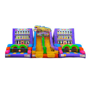 Pista paralela de PVC comercial, Castillo de salto inflable, juego de carrera de obstáculos, carrera de obstáculos inflable divertida para eventos de Carnaval - Product Image 2