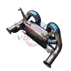 Vortex Titanium Full <b>Exhaust</b> System & Heat Shield Front Pipes for Lamborghini Aventador LP700 6.5L V12 Blue Burnt Valved Racing - Product Image 4