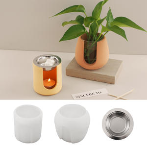 Bougeoir à huile essentielle en cristal pour bricolage gypse hydroponique plante pot de fleurs cire fondante poêle diffuseur outils pour gâteau - Product Image 4
