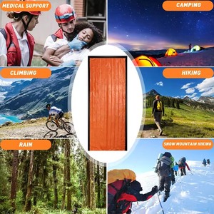 Saco de Dormir Portátil Reutilizable para Emergencias, Supervivencia y Camping, Manta Aislante Impermeable y Gruesa para Salvar Vidas, Cálida - Product Image 2