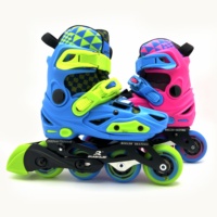 Rollers en Ligne Professionnels pour Enfants, Garçons et Filles, Taille Ajustable, Matériau PVC, Coque PP, Vente en Gros