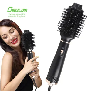 2 In 1 Hot Air Brush 1 Step Hair Dryer Brush Electric Hair Straightener Comb Professional Hair Straightener Brush