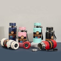 Bouteille d'Eau Intelligente Thermos Isotherme en Acier Inoxydable 1L pour Extérieur avec Affichage Numérique LED de Température, pour Vente en Gros
