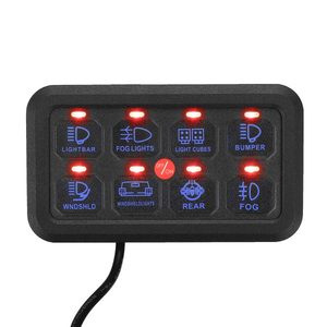 Bảng Công Tắc LED 12V 24V 8 Gang Hộp Điều Khiển Mạch Hệ Thống Rơ Le Điện Tử Dây Điện - Product Image 4