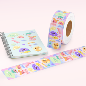 Pegatinas Decorativas Impermeables de Animales Lindos, Hojas de Pegatinas Personalizadas con Corte Kiss-Cut y Revestimiento Transparente - Product Image 1