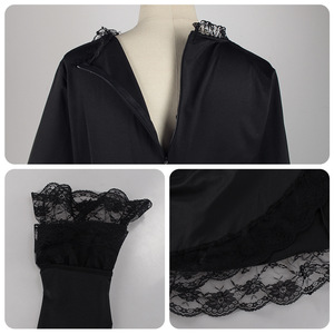 Disfraz de Halloween, Vestido de Encaje con Volantes de Manga Larga, Estilo Gótico Lolita para Mujer, Tallas XS, S, M, L, XL, XXL, XXXL - Product Image 4