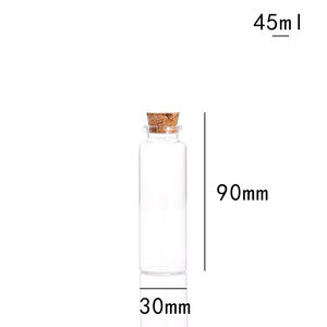 Mini cadeau à la dérive souhaitant Tube de verre bouchon de liège vide bouteilles en verre plat transparent 5ml 7ml 8ml 20ml tailles pour les organisateurs de maquillage - Product Image 5