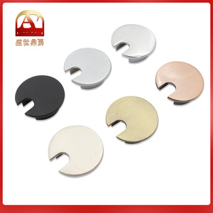 Round Cable Hole Cover Dustproof Decorative Ring Minimalist Style <b>Brushed</b> Finish Standing Type 652622 - Product Image 4