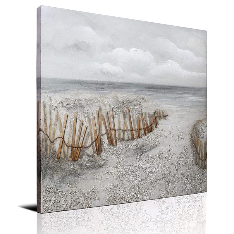 Eaglegiften Hot Sale Custom Hout Frame Handgemaakte Abstracte Muur Art Tableau Seascape Landschap Handgeschilderd Olieverfschilderij