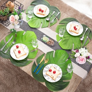 Mantel Individual de hoja de palma Artificial, antideslizante, impermeable, verde, EVA, para primavera - Product Image 6