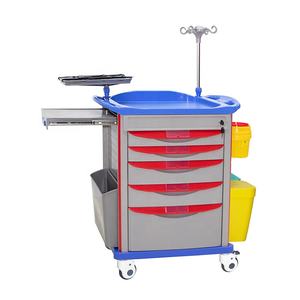 Goede Kwaliteit Ziekenhuisinstrumentkarren Abs Medische Noodtrolley Prijzen Laden Medicijnkarretje - Product Image 1