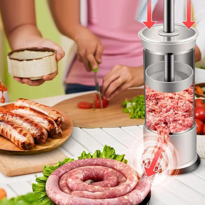 Wholesale Stainless Steel Horizontal Sausage Maker Homemade Kitchen <b>Meat</b> Filler Tool Injector <b>Poultry</b> Tools - Product Image 5