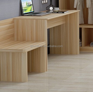 Ensemble de lit plateforme double en bois clair avec tête de lit rembourrée et tables de chevet pour hôtel, motel économique, auberge et dortoir étudiant - Product Image 4