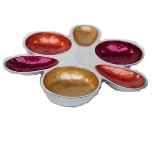 Tazón de Aluminio Fundido de Alta Calidad en Tres Colores con Esmalte, Colores Personalizables Según Pedido, Tazón de Servir con Esmalte Colorido, Decoración del Hogar - Product Image 1