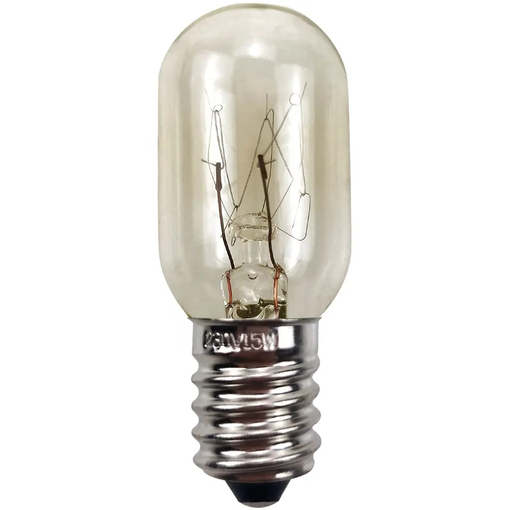 15W E14 Base Oven Light Bulbs 220V Heat Resistant Microwave Light Bulbs Warm White Refrigerator Incandescent Light Bulb