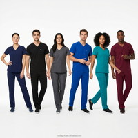 Ensemble de Blouses Médicales Extensibles en Tissu Sergé Respirant et Confortable pour Femmes – Uniforme d'Infirmière et Tenue d'Hôpital pour Médecins (Vente en Gros)