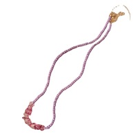 Retro Korea Manis Warna-warni Bunga Daisy Kecil Boho Manik-manik Pelangi Kristal Batu Klavikula Kalung untuk Wanita Perempuan Perhiasan