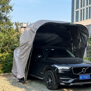 Abri <span class=keywords><strong>de</strong></span> voiture pliable moderne, imperméable, en acier inoxydable, portable, auvent pour voiture, abri <span class=keywords><strong>de</strong></span> stationnement, <span class=keywords><strong>garage</strong></span> pour une seule voiture - Product Image 1