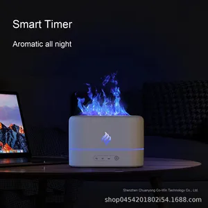2025 rumah kreatif mesin aromaterapi ultrasonik pelembap api simulasi penyebar api warna-warni plastik rumah tangga 1 tahun - Product Image 2