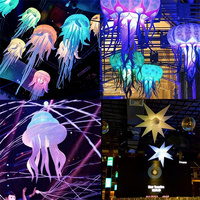 Ballon gonflable Medusa lumineux à LED, lumières LED RGB (16 couleurs) pour la décoration de discothèque